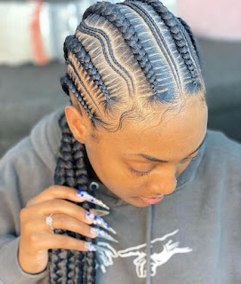 Beautiful All Back Ghana Weaving Hairstyle 2022