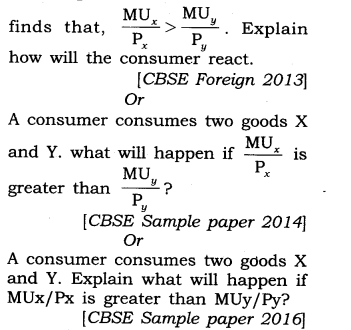 Solutions Class 12 Micro Economics Chapter-2 (Consumer Equilibrium)