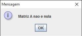 A matriz A ela nao e nula porque seus elementos nao sao 0