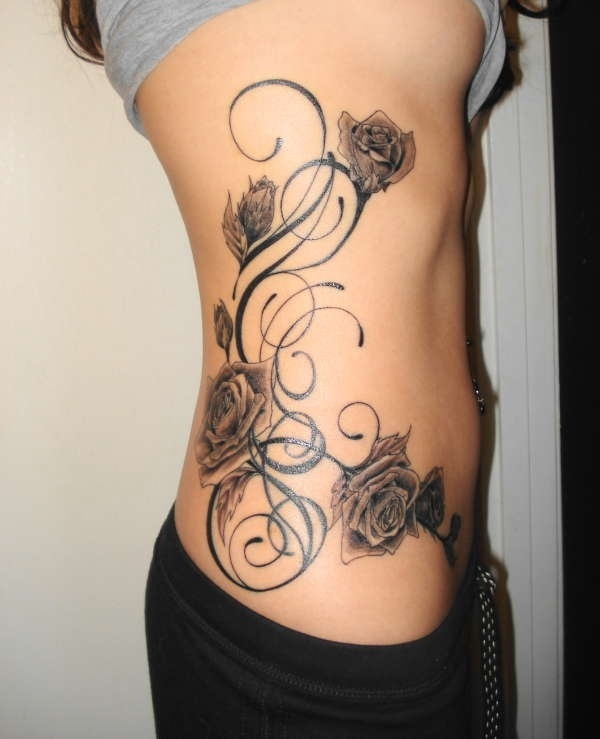 Flower Tattoos On Side