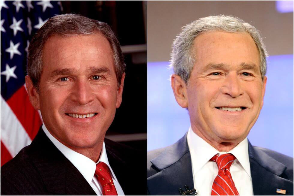 15 Before And After Photos Of US Presidents Depict How Their Job Transformed Them - George W. Bush (2000-2008)