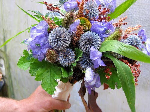 Succulents and Rose Bridal Bouquet Courtesy of FlowerDuetcom