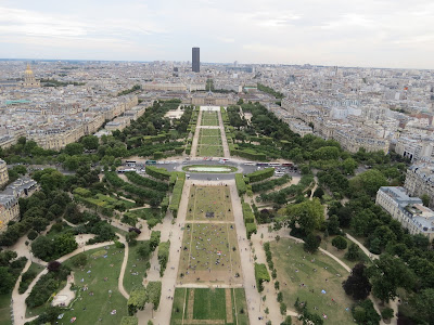 Champ de Mars and Montparnasse view, The Eiffel Tower, La Tour Eiffel, Paris, France www.thebrighterwriter.blogspot.com