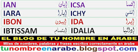 mi nombre en arabe: ICSA ICHY IDA IDALIA
