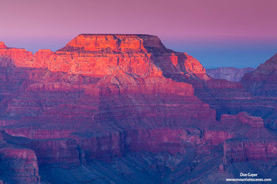 Grand Canyon at dusk from Hopi Point, Grand Canyon National Park, Arizona.