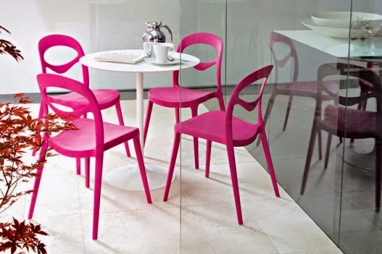 Modern Pink Kitchen Chair