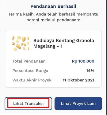 Penandaan berhasil