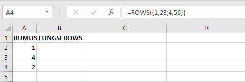 Fungsi ROWS: Kegunaan, Contoh, dan Langkah-Langkahnya di Excel