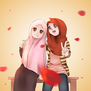 gambar Muslimah kartun imut