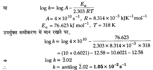 Solutions Class 12 रसायन विज्ञान-I Chapter-4 (रासायनिक बलगतिकी)