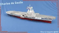 montage du Charles de Gaulle d'Heller au 1/400