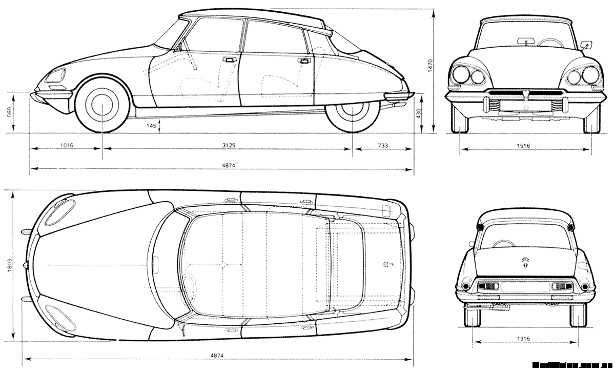 citroen ds blueprints