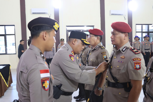 Ini Pejabat Utama Polres Natuna yang Mengikuti Upacara Sertijab yang Dipimpin Kapolres Natuna
