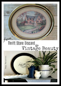 Vintage, Paint and more... making a thrift store picture into a vintage kitchen sign with paint