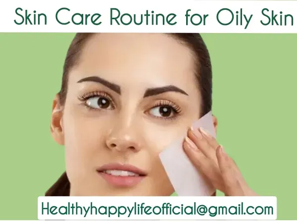 beautiful girl whipping face oil with a face tissue for an effective skin care routine for oily skin