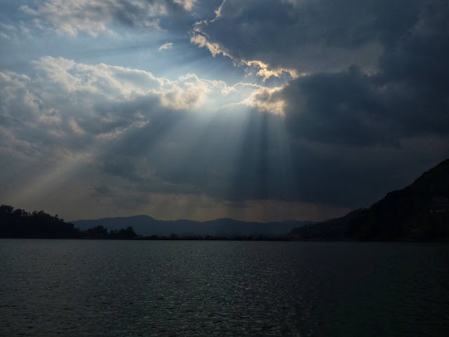 View from boating in Pokhara
