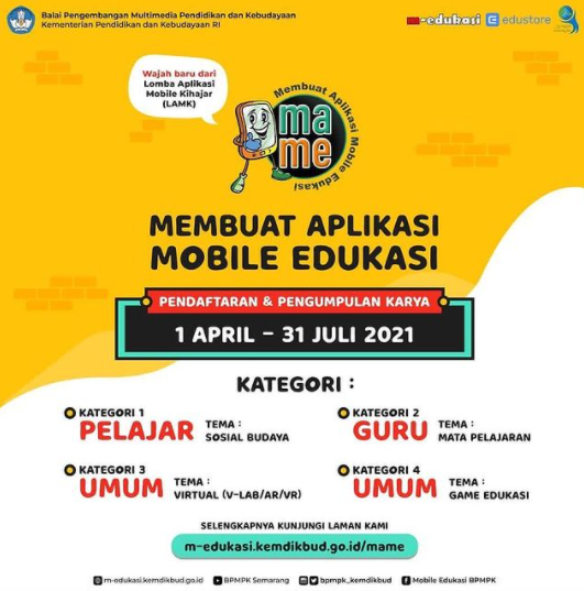  GRATIS Lomba  Cipta Aplikasi Nasional 2022  di Kemdikbud 