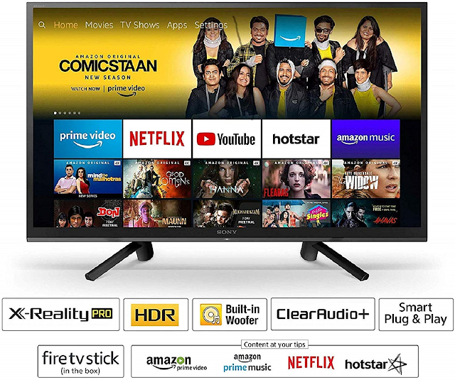 Sony Bravia 80cm 32 Inches HD Ready LED TV with Fire TV Stick, KLV-32R422F Black | Smart Combo