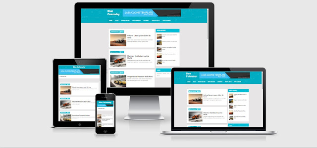 Simple Blue Coloredsy Responsive Blogger Template