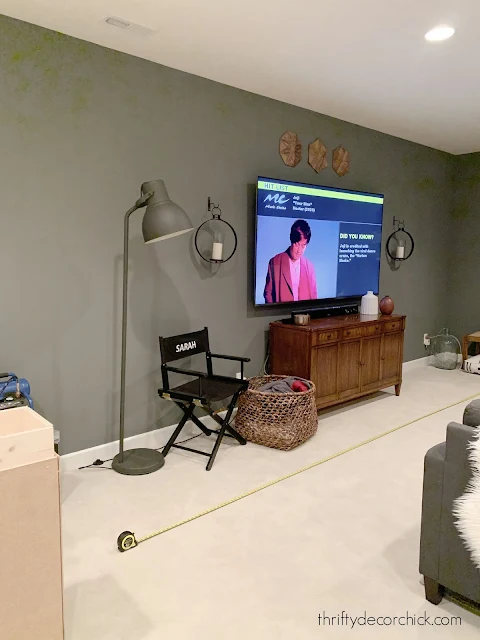 long wall in Westchester Gray paint