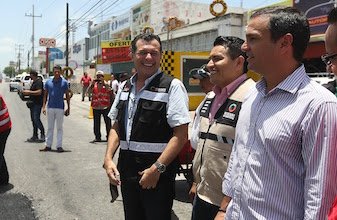 Supervisa Paul Carrillo Programa de Bacheo Emergente en Benito Juárez