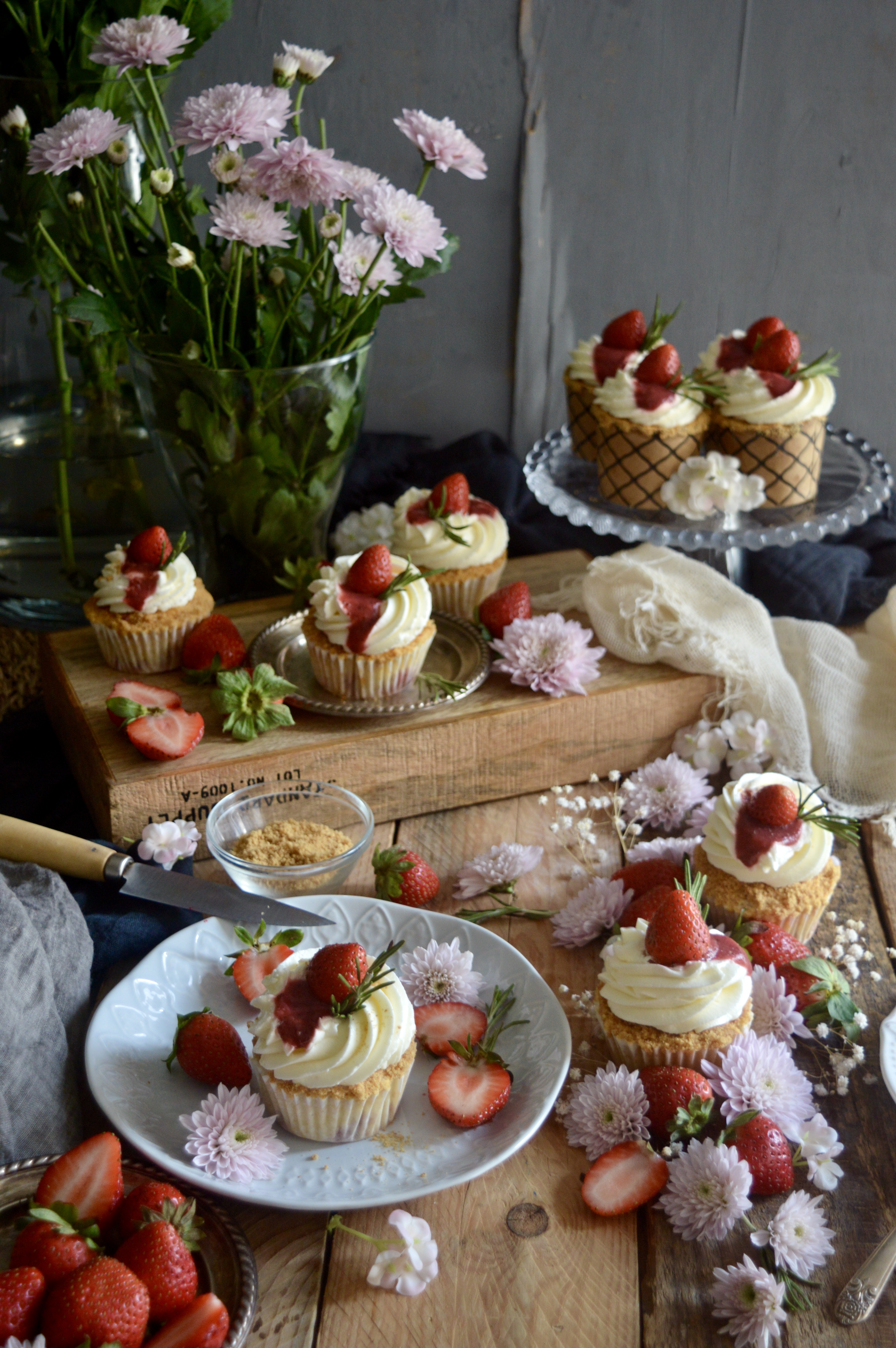 cupcakes-cheesecake-con-fresas