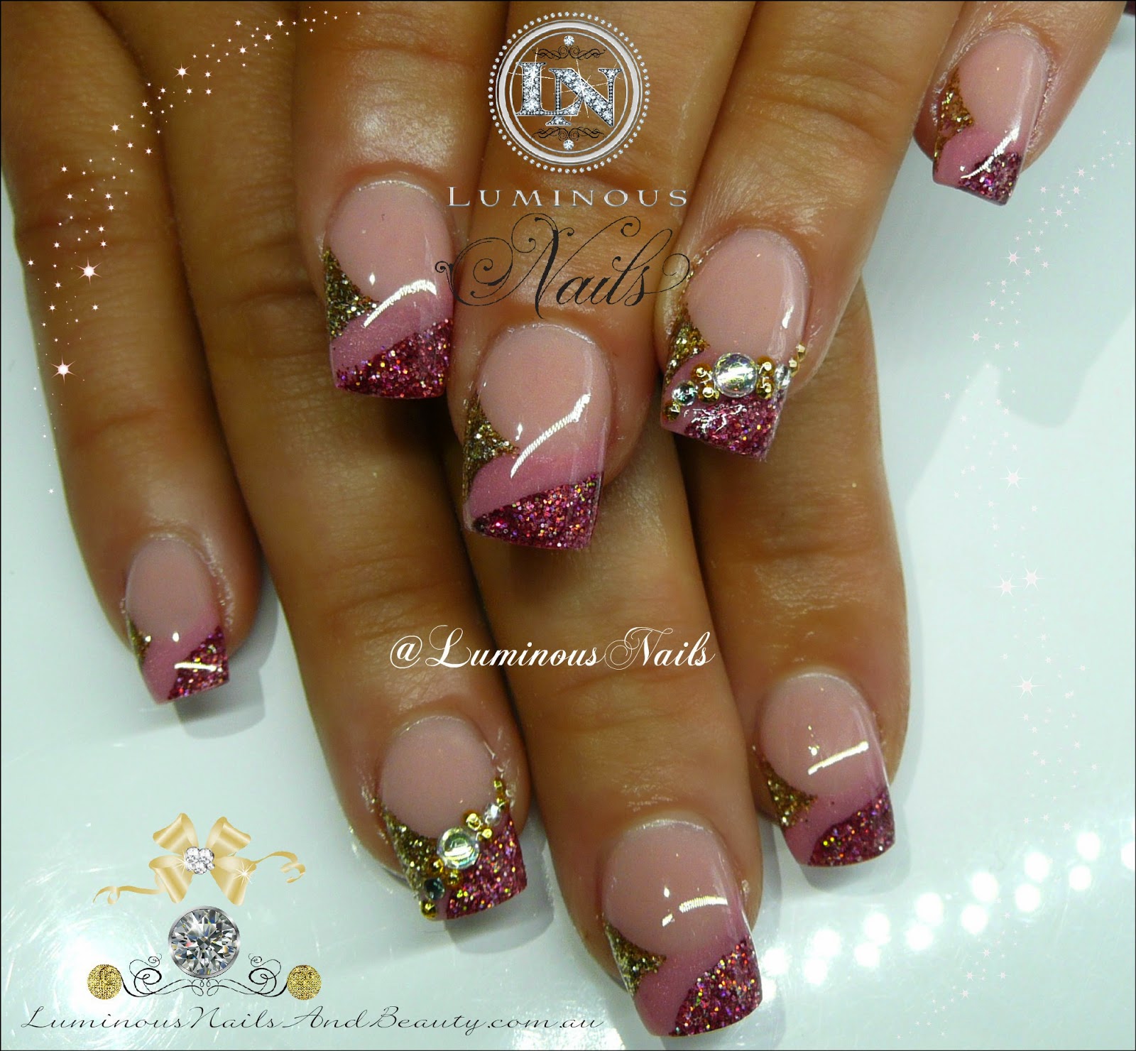 Luminous Nails: September 2014 Pink pretty acrylic nails #pink #pretty #nails #longnails.