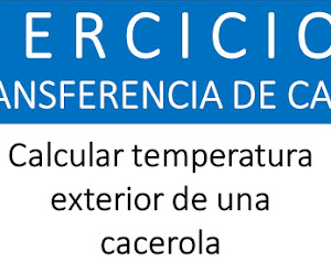 Ejercicios Resueltos de Transferencia de Calor - Cálculo de Temperatura de la Superficie Exterior de una Cacerola