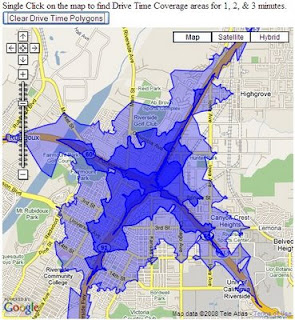 ESRI Google Maps API DriveTime