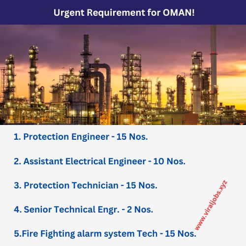 Urgent Requirement for OMAN!