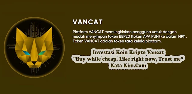 Investasi Koin Kripto Vancat, "Buy while cheap, Like right now, Trust me" Kata Kim.Com