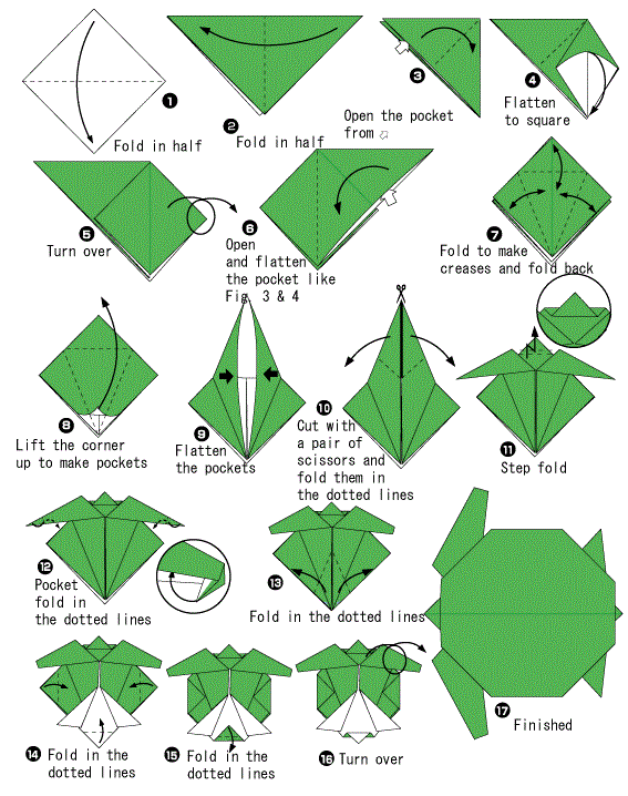 Resultado de imagem para tartaruga de origami
