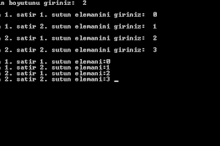 C PROGRAMLAMA ( Matris Yazdırma )