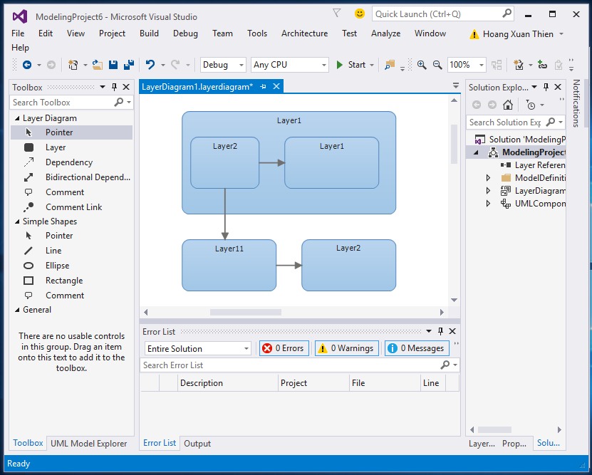 Vẽ UML trong Visual Studio 2015