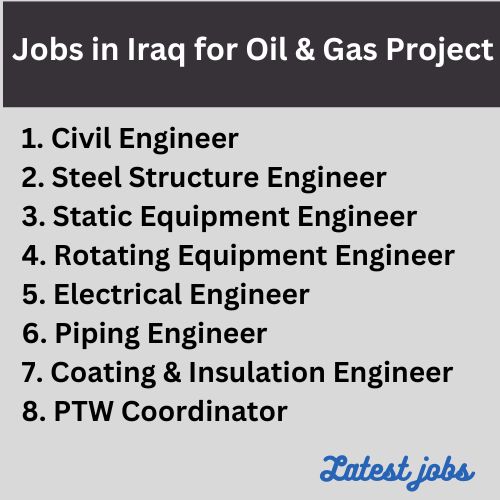 Jobs in Iraq for Oil & Gas Project