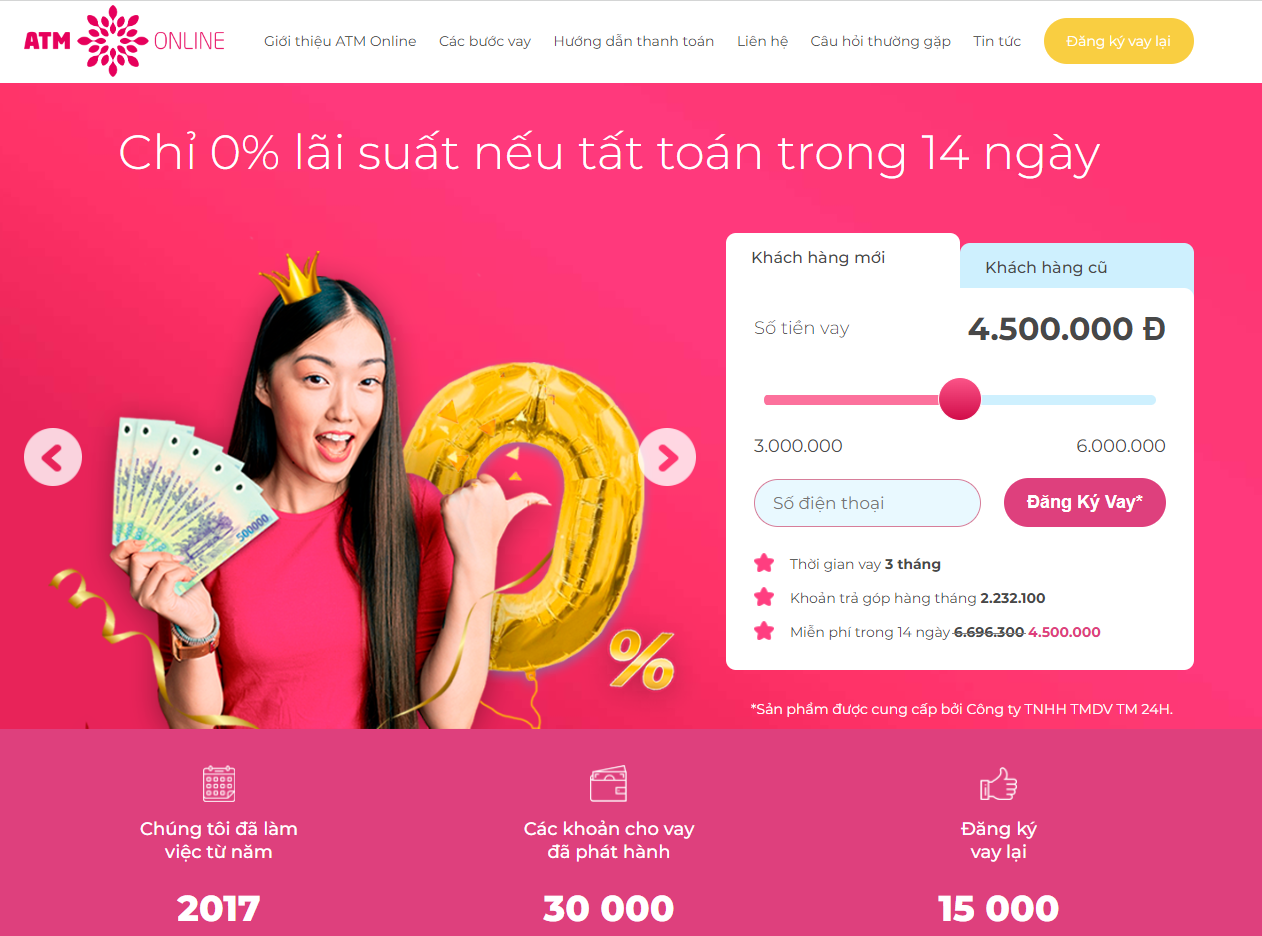 Vay ATM Online bị bắt?