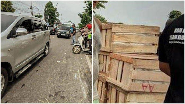 Kecelakaan Maut, Seorang Pemotor Tewas, Korban Mau Nyeberang Lalu Tertimpa Truk Muatan Buah Naga