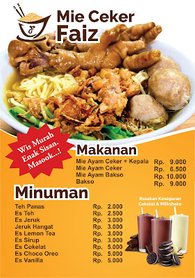 Desain Menu Makanan Mie Ayam