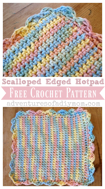 How to Make a Crocheted Hotpad with Scalloped Edge