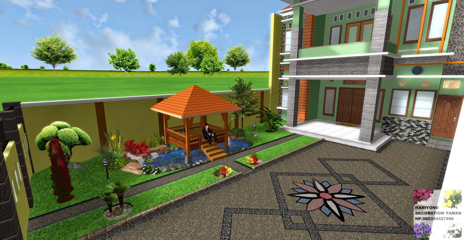 Desain Gambar  Landscape 3D JASA HIAS TAMAN