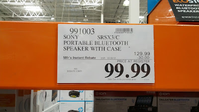 Sony SRSX3/C Portable Bluetooth Speaker with carrying case at Costco