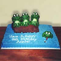 Frogs on a Log Cake