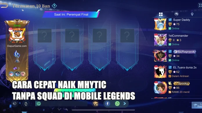 Cara Cepat Naik Mythic Tanpa Squad di Mobile Legends