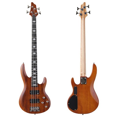 4 Strings Right hand with frets Matte Electric Bass Guitar 43inch Zebrawood Top solid okoume wood body bass guitar with EQ