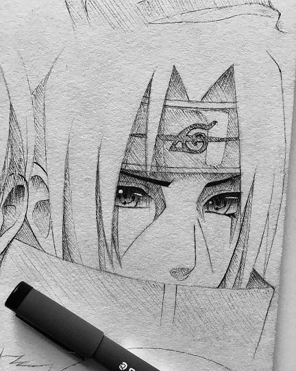 Como Dibujar a Itachi Uchiha del Anime Naruto [ Paso a Paso ]