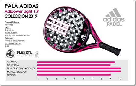 Análisis Adidas Adipower Light 1.9 apuesta segura para el 2019: control, manejabilidad y diseño exquisito PLANETA PADEL WEB