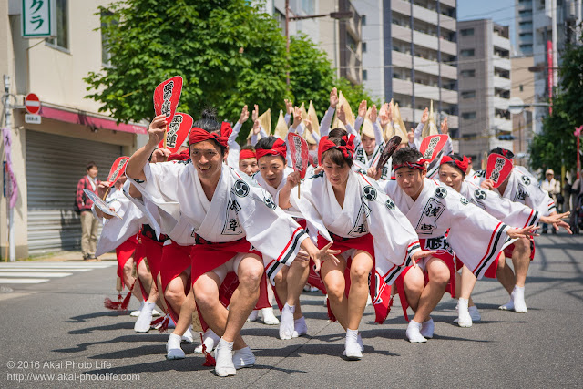 マロニエ祭りで浅草雷連の男踊りの踊り手達を撮影した写真 その2