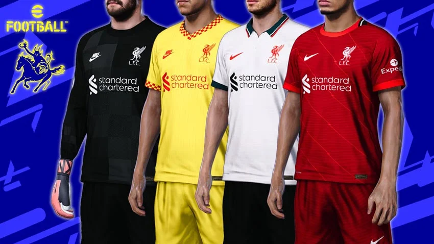 Liverpool 2021-2022 Kits For eFootball PES 2021