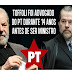 Dias Toffoli foi advogado de Lula e do PT durante 14 anos antes de ser Ministro do STF. Confira sua trajetória