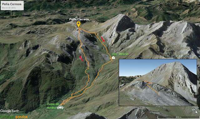 Ruta circular a Peña Cerreos desde Tuiza por el Macizo de Ubiña.